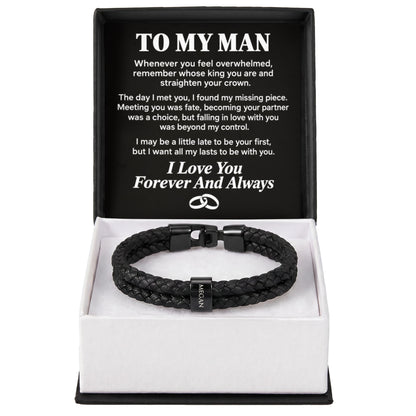 To My Man - Personalized Name Bracelet - PRO01