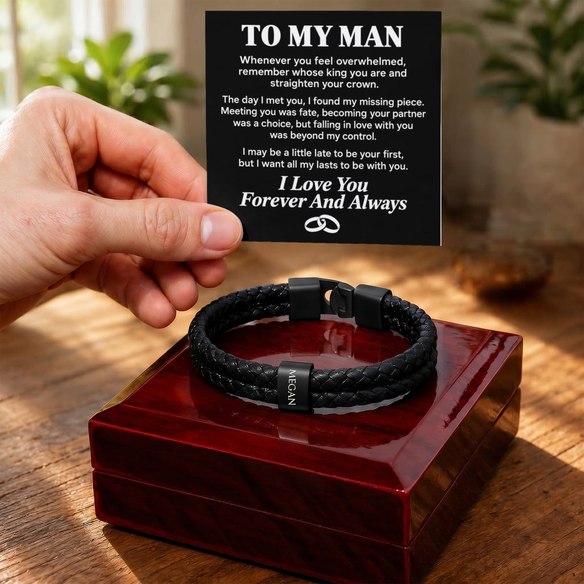 To My Man - Personalized Name Bracelet - PRO01