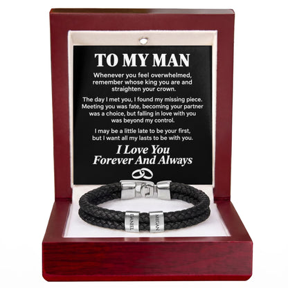 To My Man - Personalized Name Bracelet - PRO01