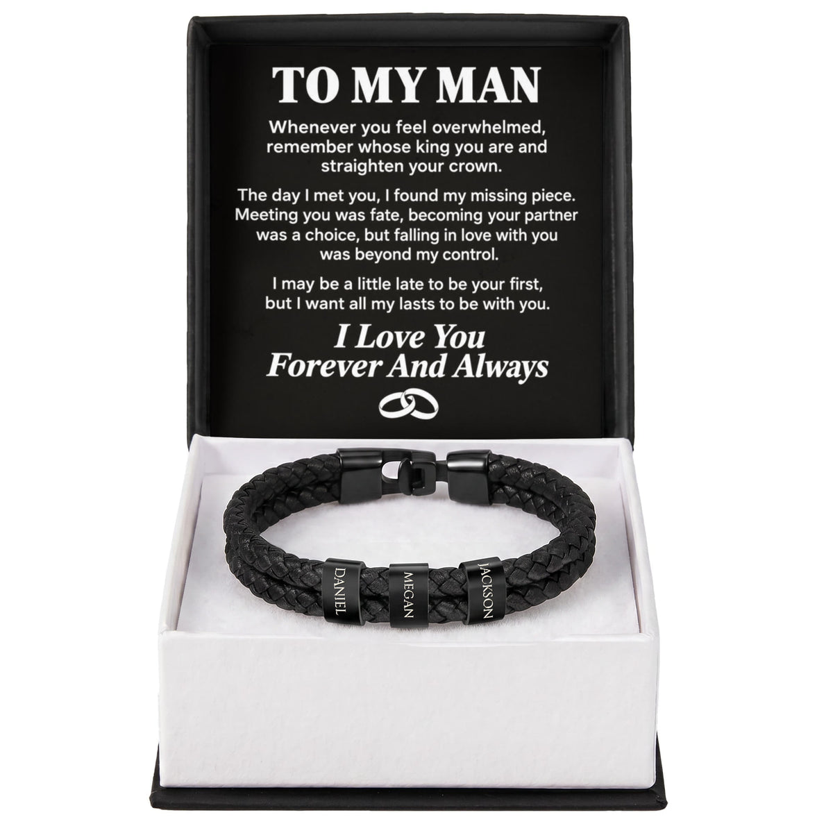 To My Man - Personalized Name Bracelet - PRO01