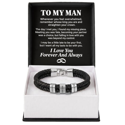 To My Man - Personalized Name Bracelet - PRO01