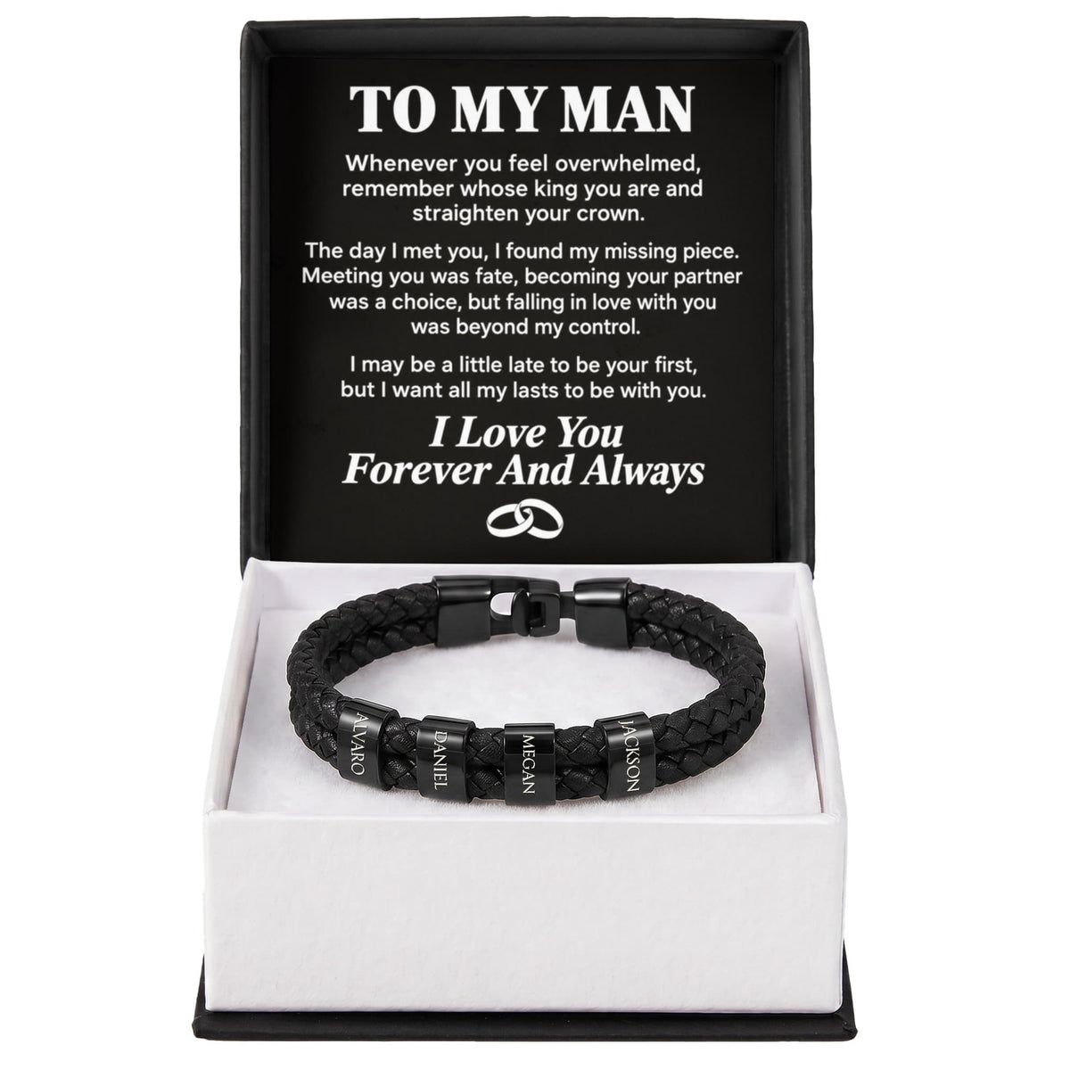 To My Man - Personalized Name Bracelet - PRO01