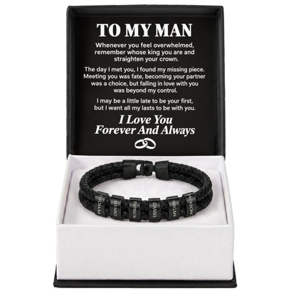 To My Man - Personalized Name Bracelet - PRO01