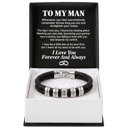 To My Man - Personalized Name Bracelet - PRO01
