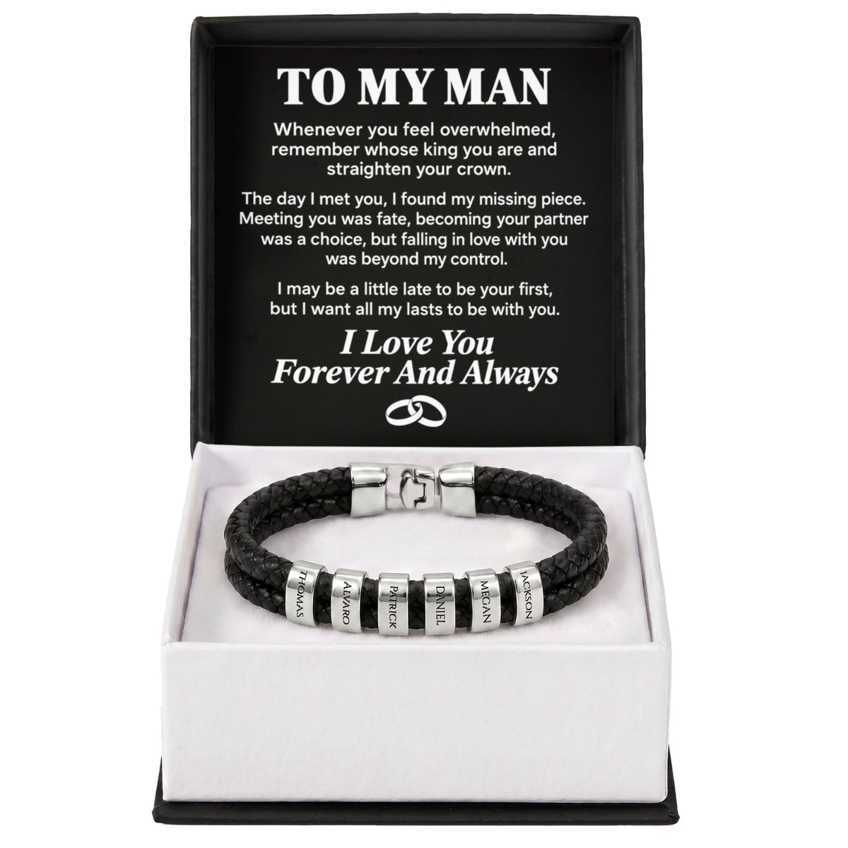 To My Man - Personalized Name Bracelet - PRO01