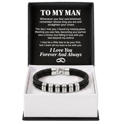 To My Man - Personalized Name Bracelet - PRO01