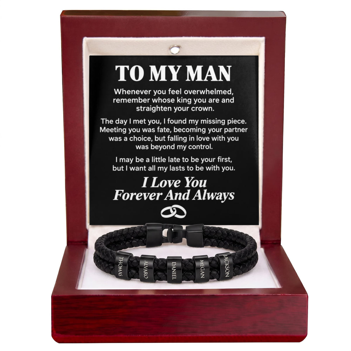 To My Man - Personalized Name Bracelet - PRO01