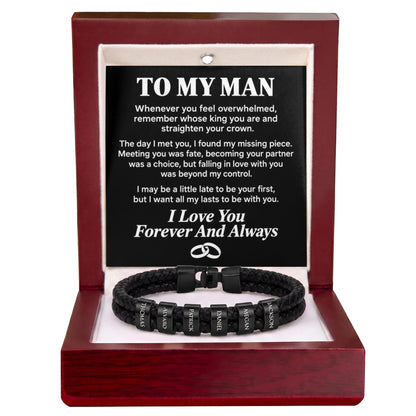 To My Man - Personalized Name Bracelet - PRO01