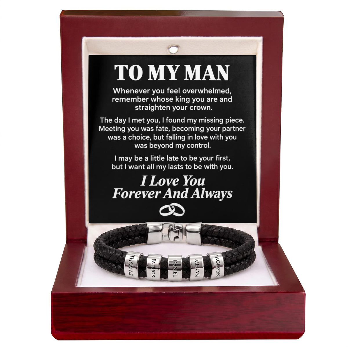To My Man - Personalized Name Bracelet - PRO01