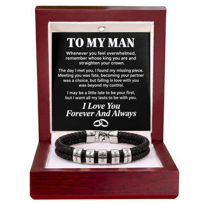 To My Man - Personalized Name Bracelet - PRO01