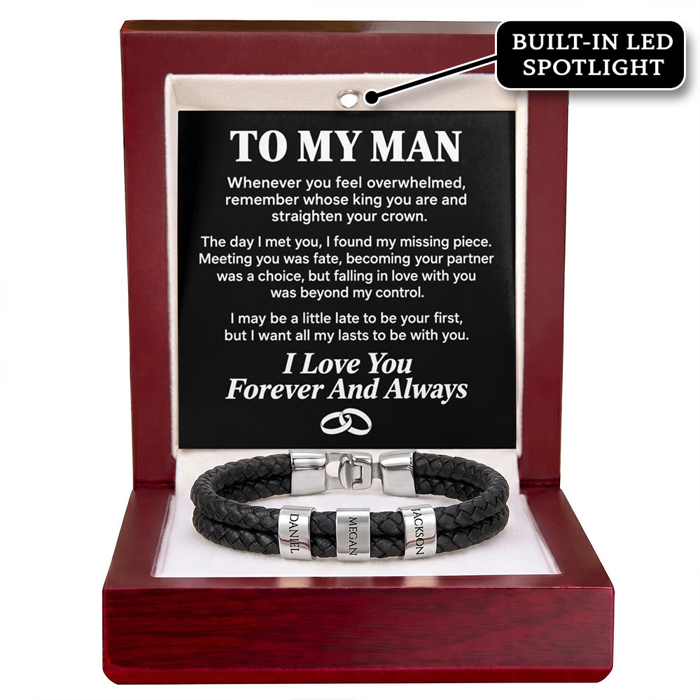 To My Man - Personalized Name Bracelet - PRO01